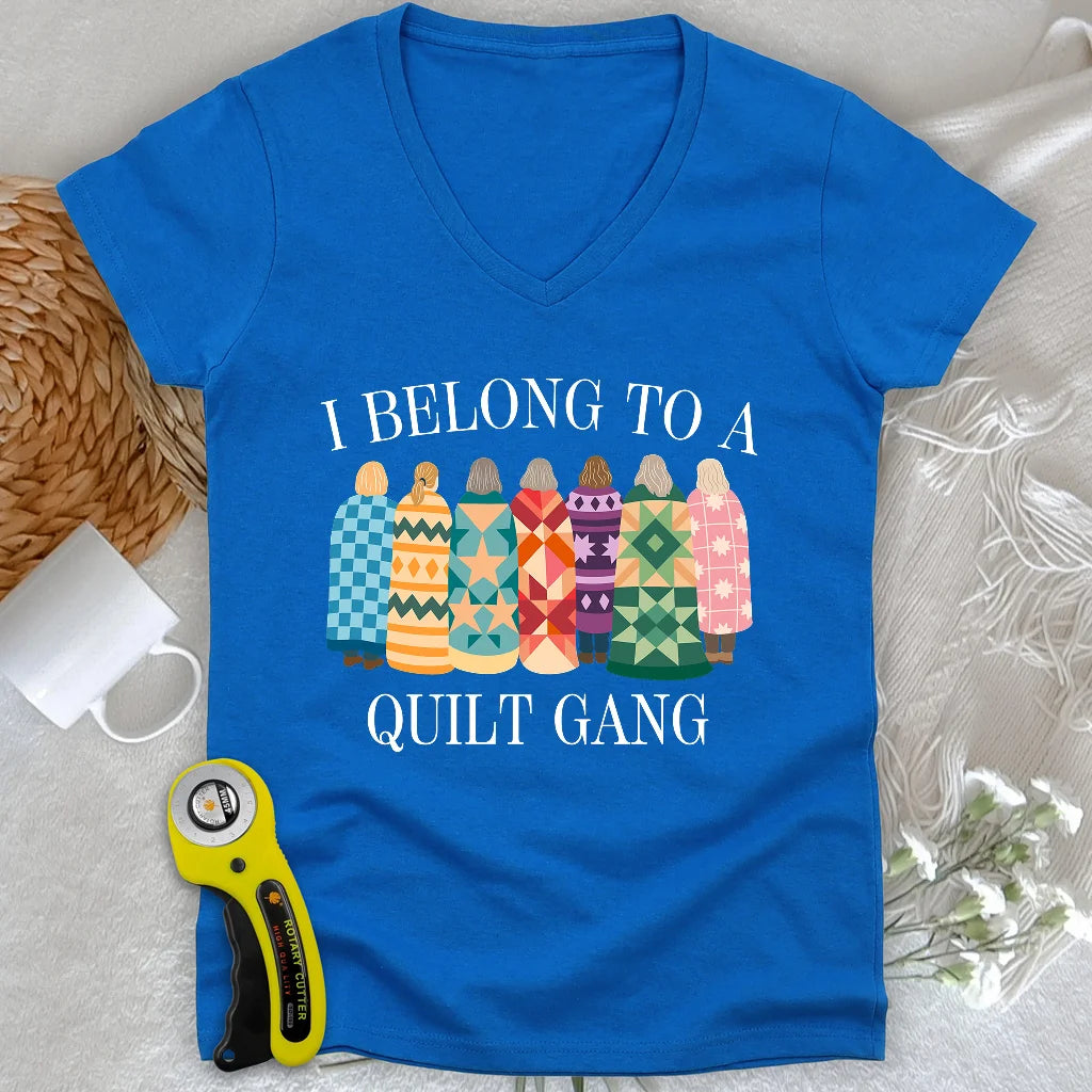 Belong to Quilt Gang Lady V-neck