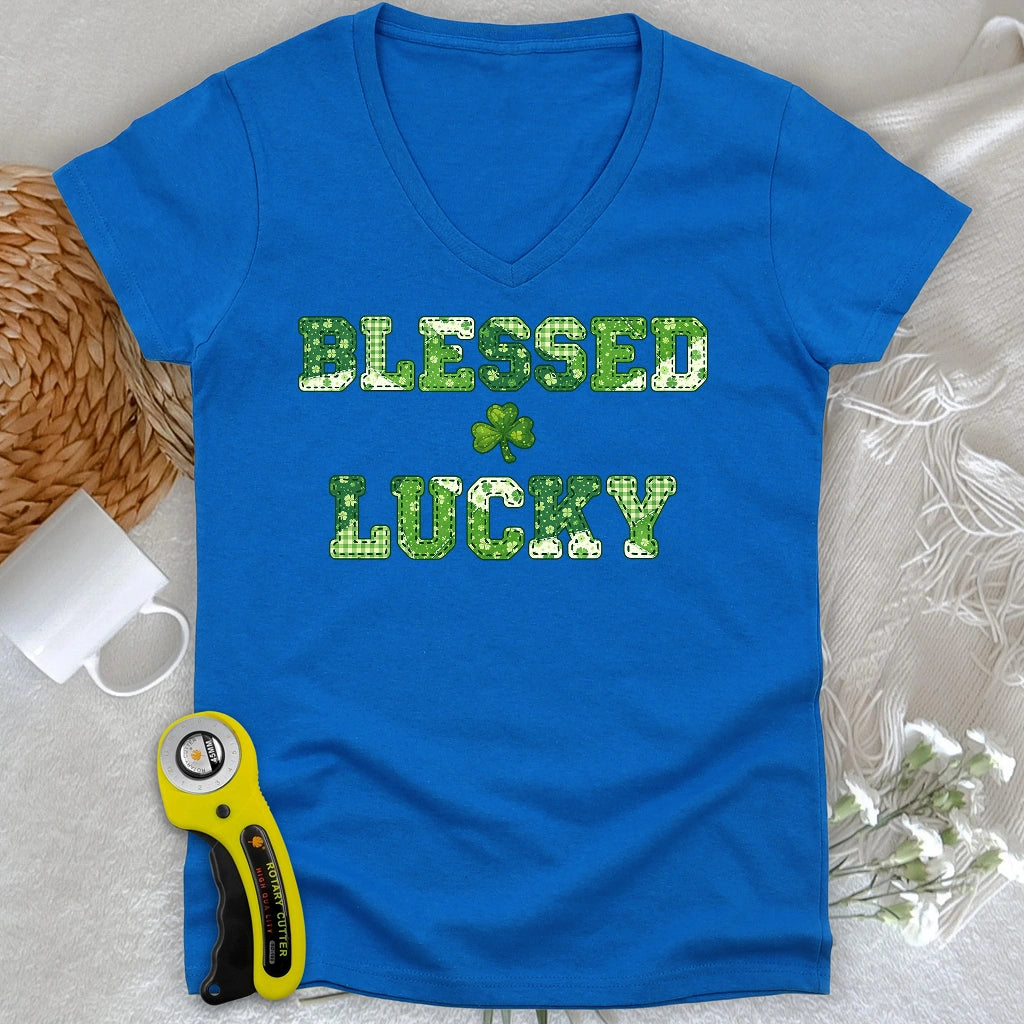 Haut à encolure en V Blessed Lucky Lady