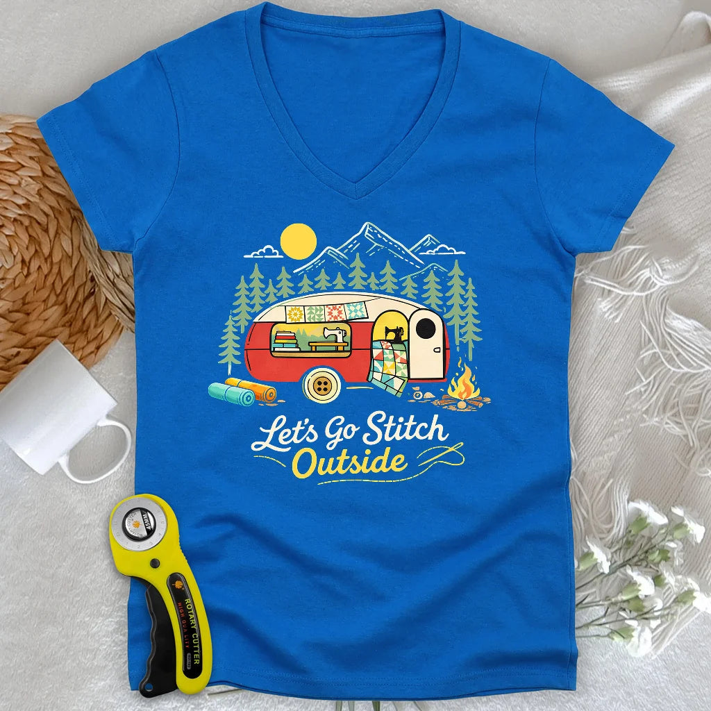 Camp & Quilt Co Lady V-neck