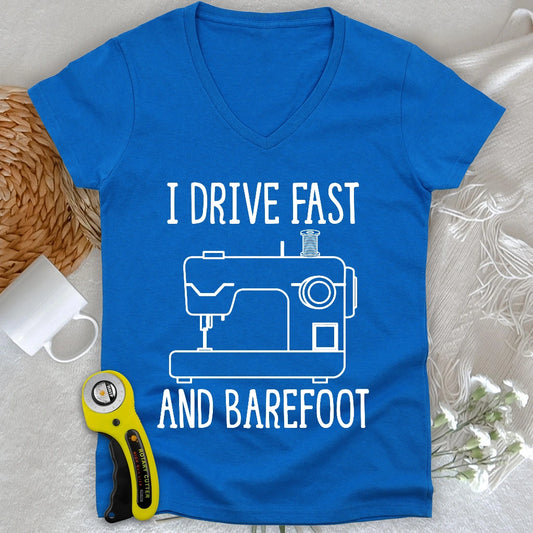 Drive Fast And Barefoot V-neck