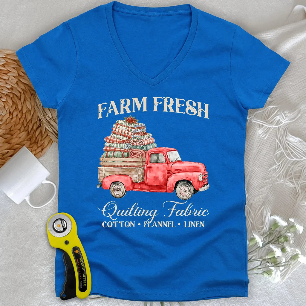 T-shirt col V Femme Farm Fresh