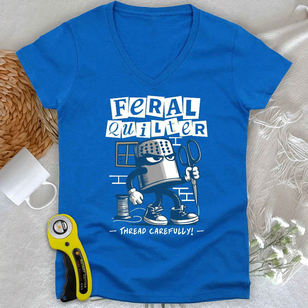 Feral Quilter Lady Col en V