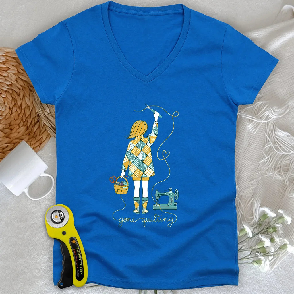 Gone quilting Lady V-neck