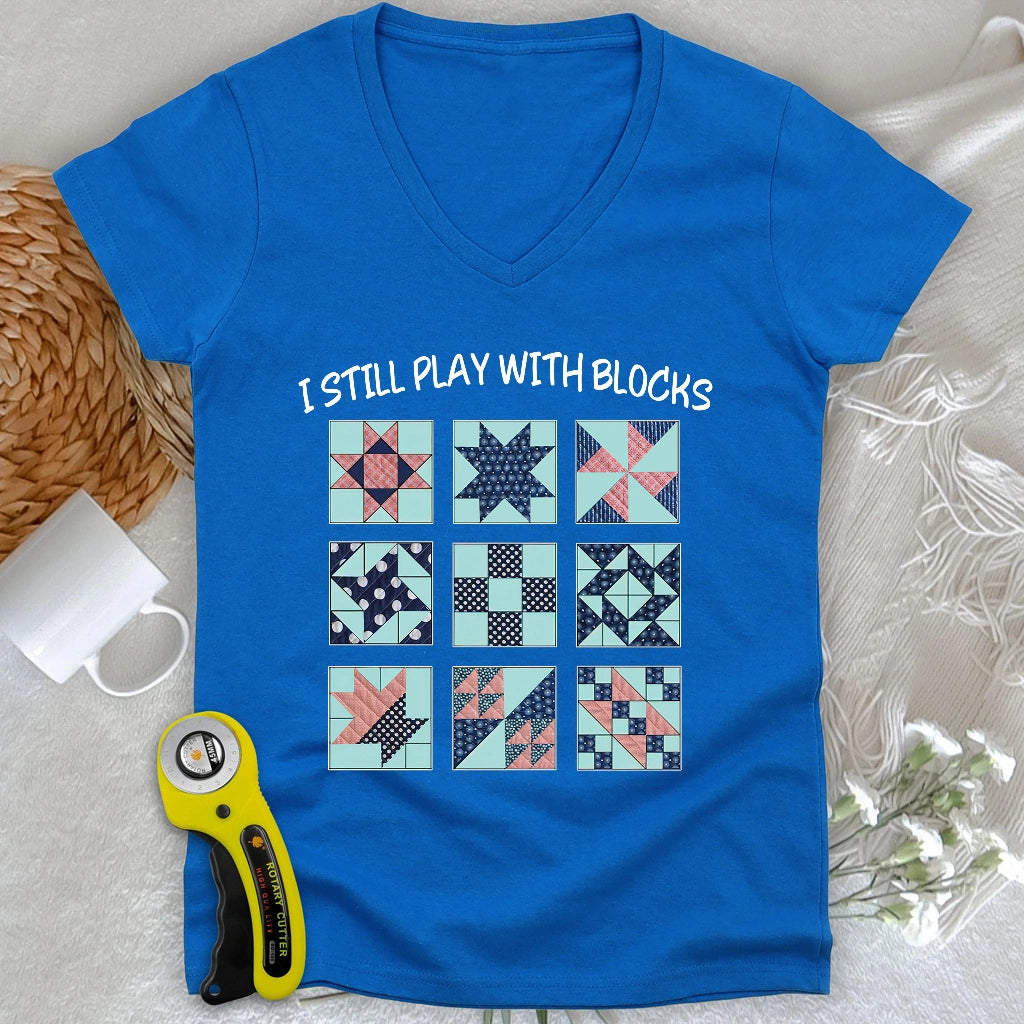 I Still Play With Block V-neck