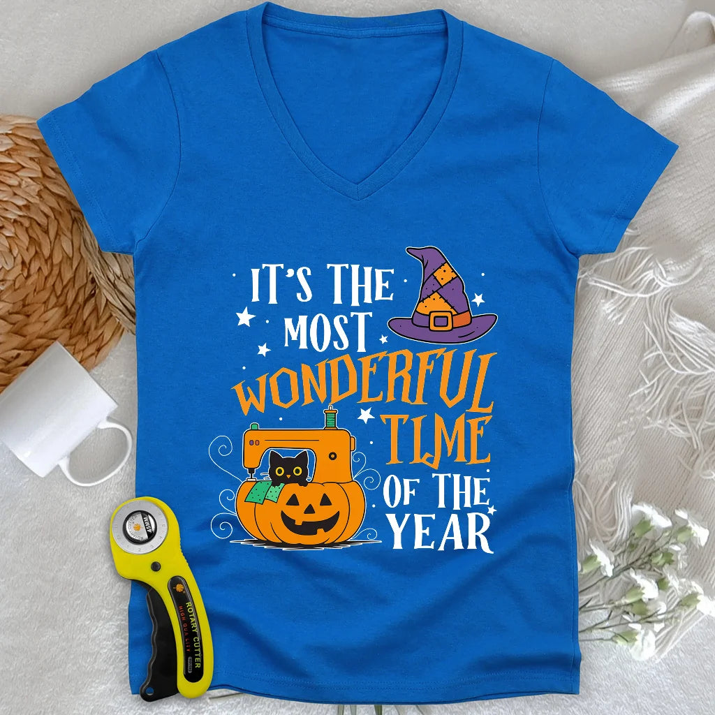 Jack-o-Stitch Lady V-neck