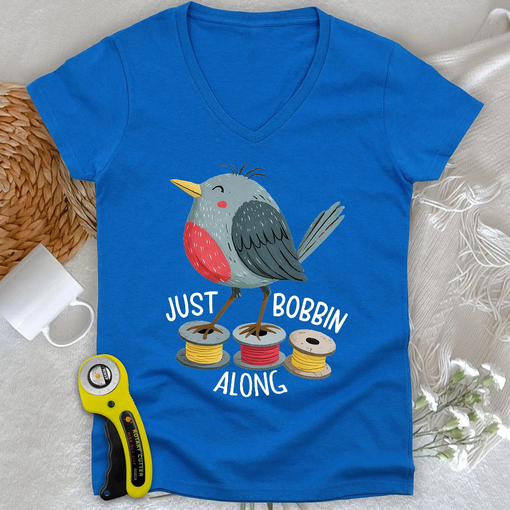 Just Bobbin Along Lady V-neck