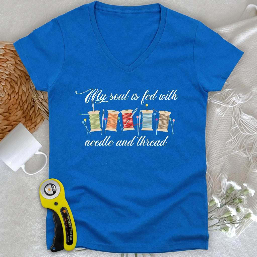 Needles and Threads V-neck