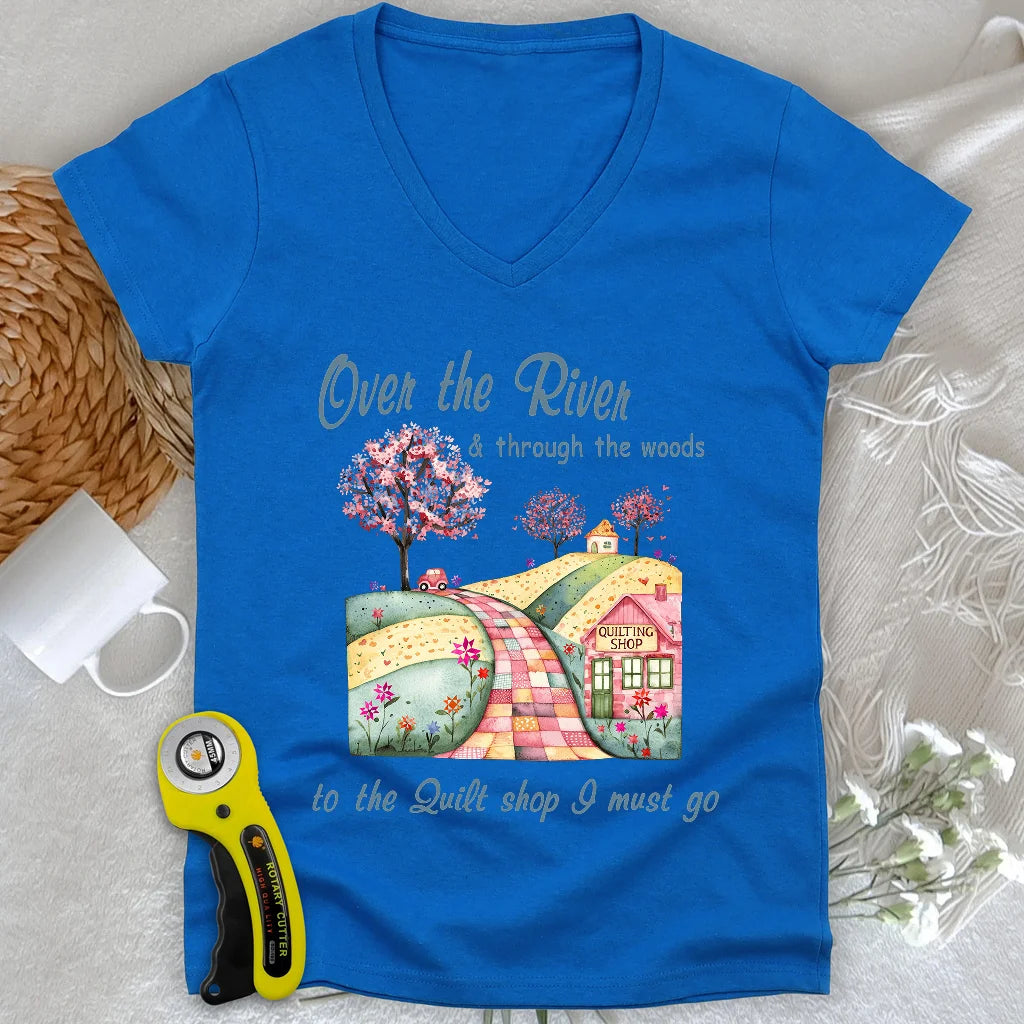 Over the River Lady V-neck