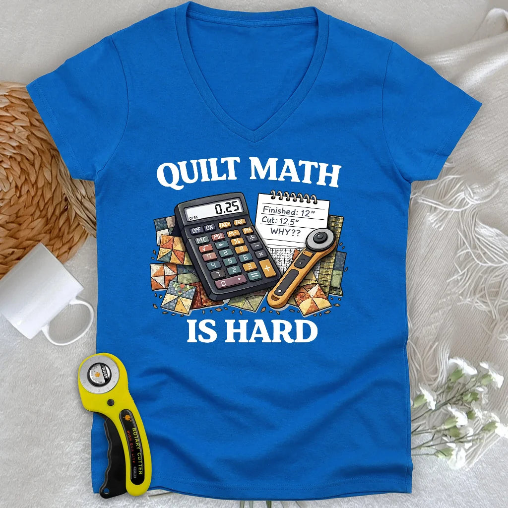 Quilt Math Survivor Lady V-neck