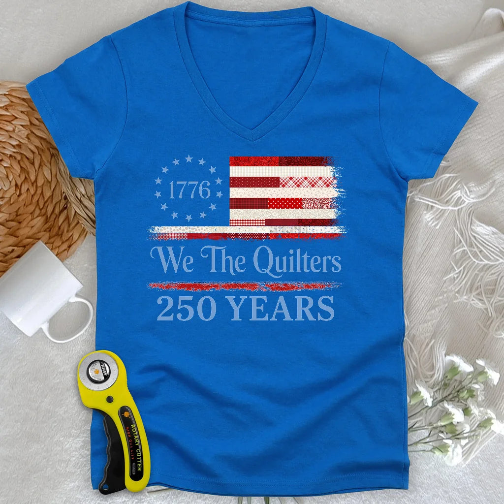 Quilters of Liberty Lady V-neck