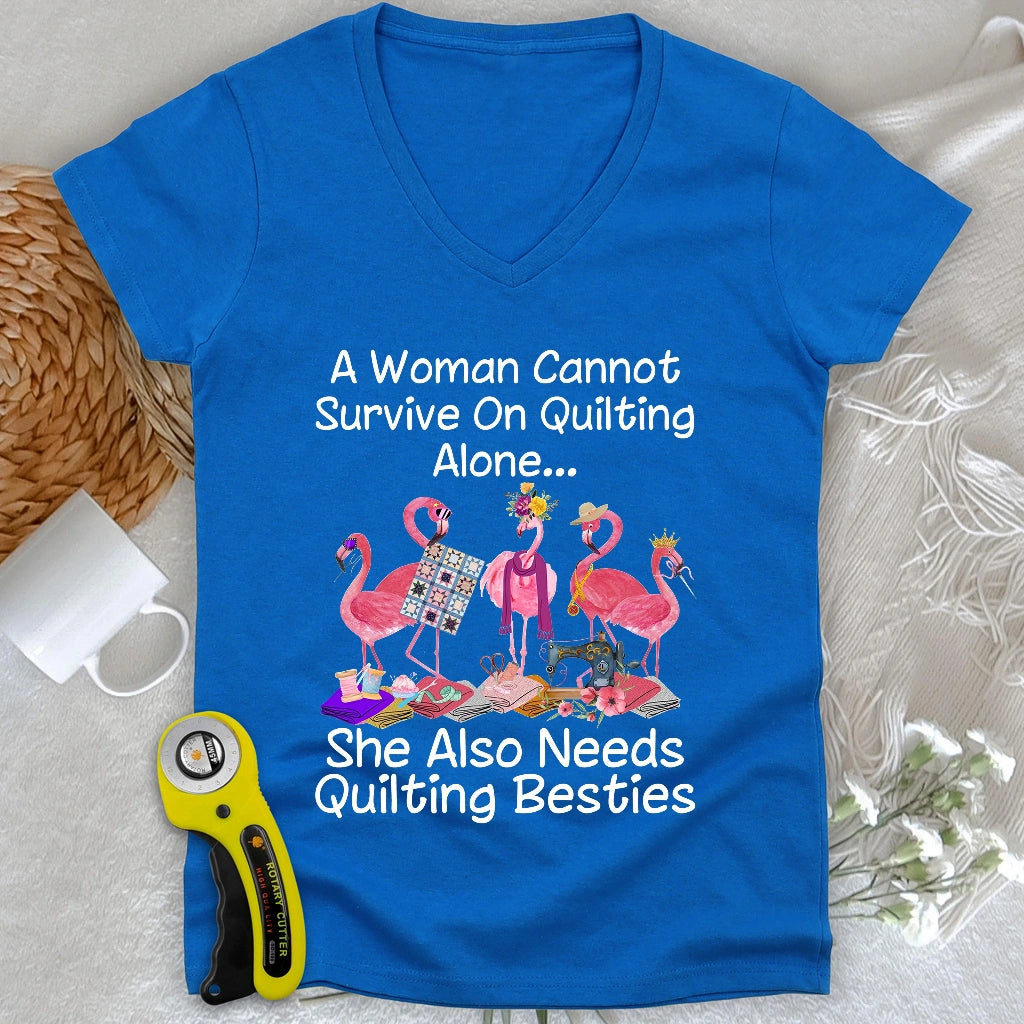Quilting Besties V-neck