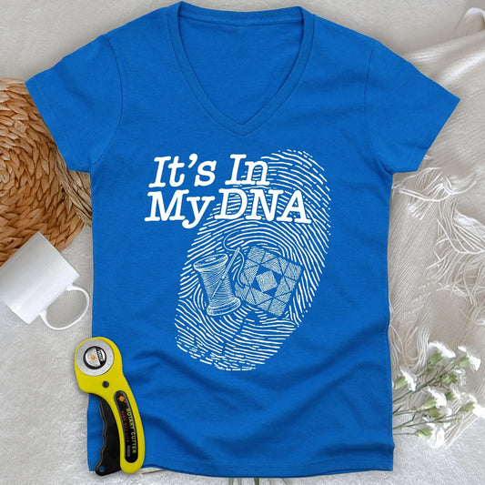 Quilting DNA Lady V-neck