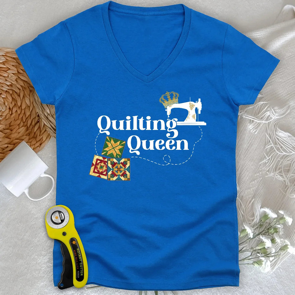 Quilting Queen Lady V-Ausschnitt