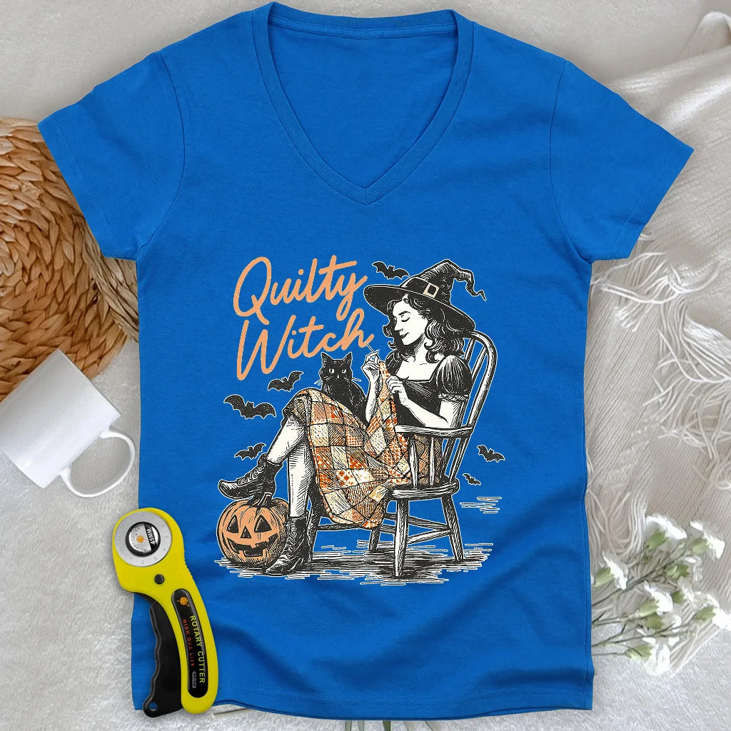 Quilty Witch Lady V-neck