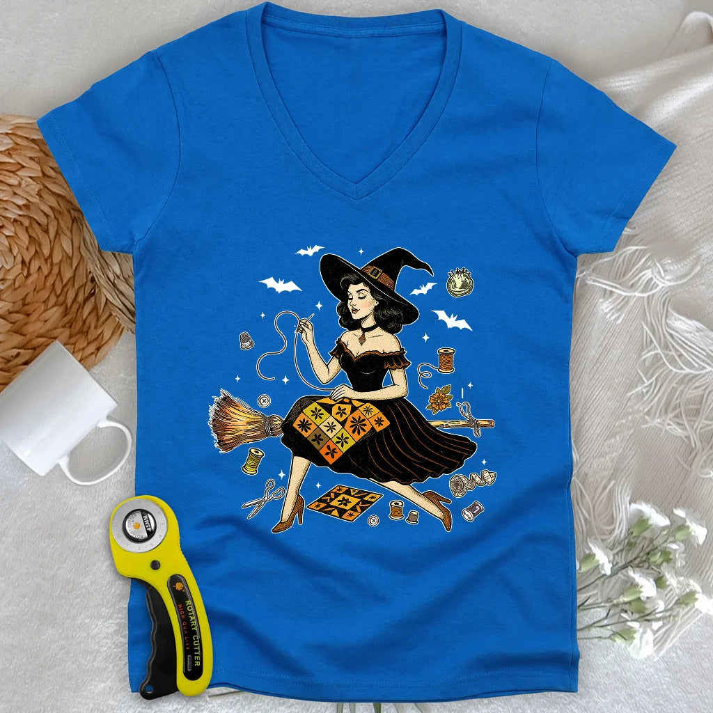 Salem Witch Lady V-neck