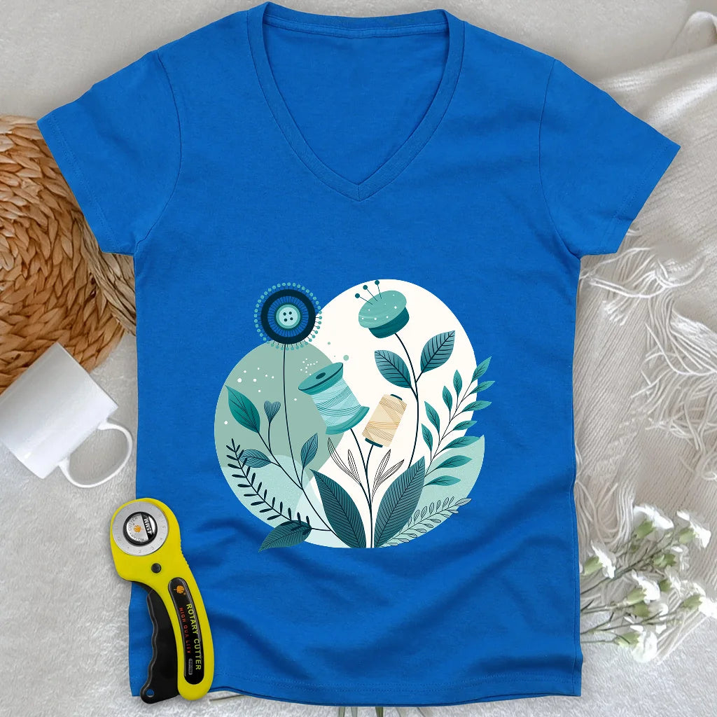 Sewing Garden Lady V-neck