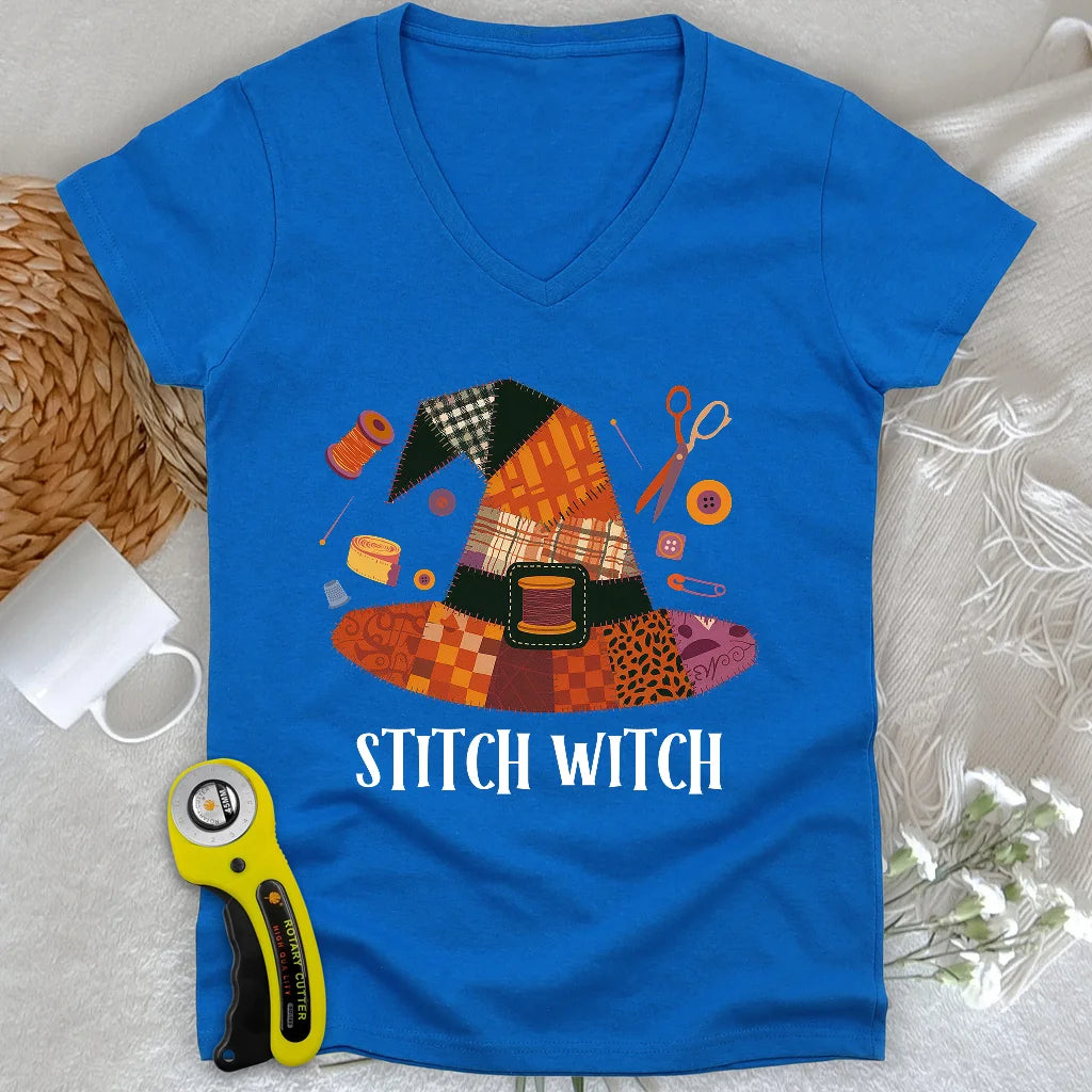Stitchy Witch Lady V-neck
