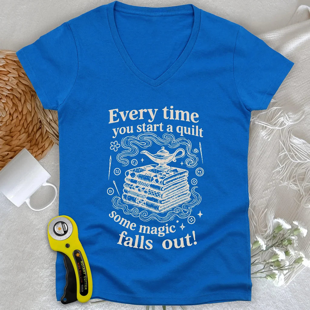 The Quilter’s Genie Lady V-neck