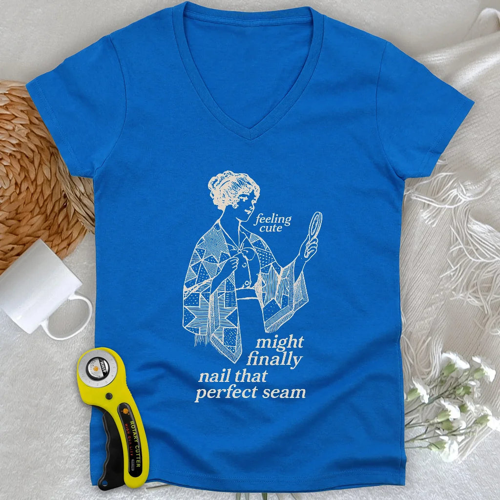 The Seamstress’s Mirror Lady V-neck