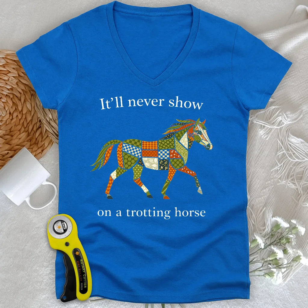 Trotting Horse Rule Lady V-neck