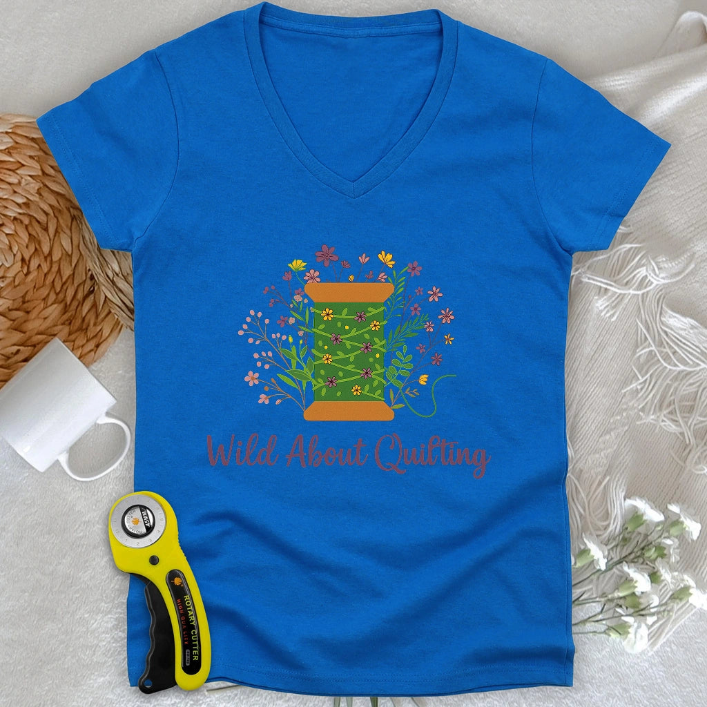 Wild About Quilting V-neck