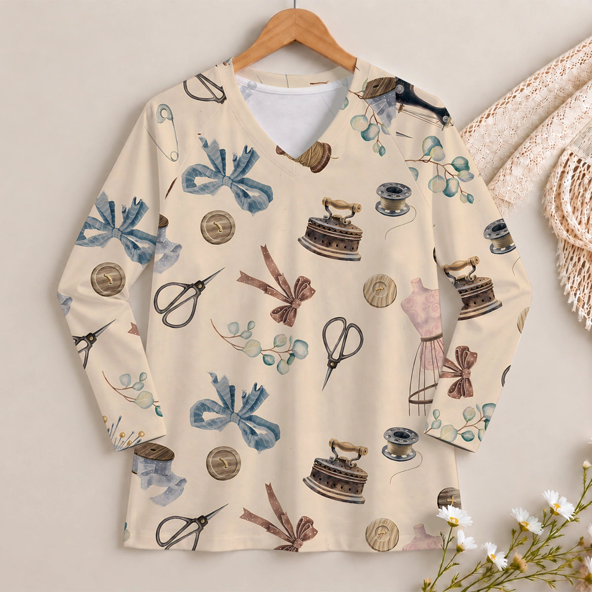 Sewing Room Long Sleeve V-neck