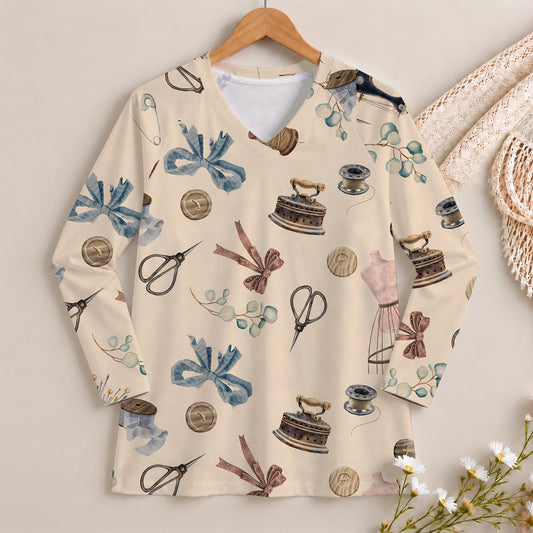 Sewing Room Long Sleeve V-neck