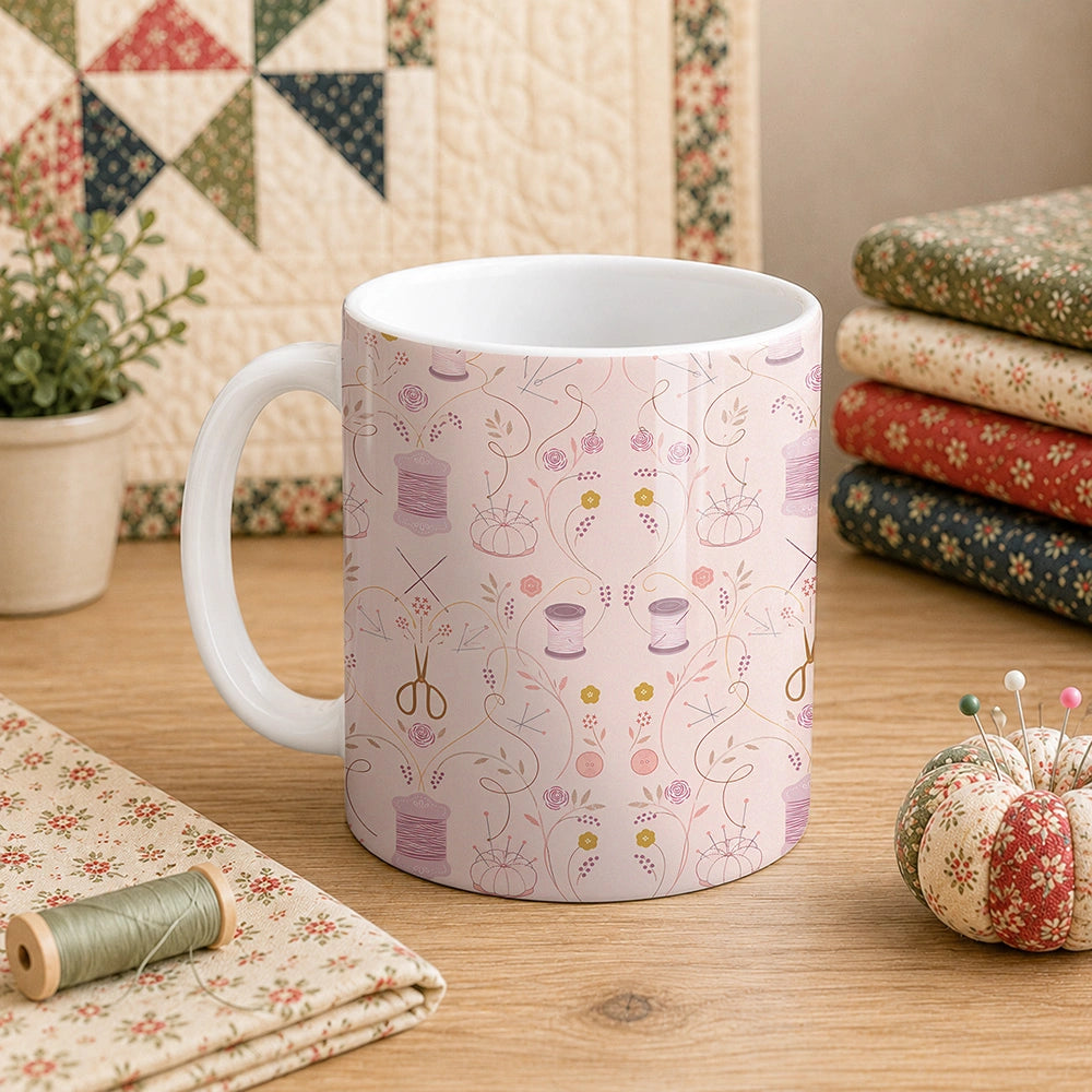 Sewing Tool Pattern 11oz Mug