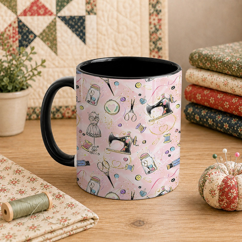 Sewing Tool Pink 11oz Mug