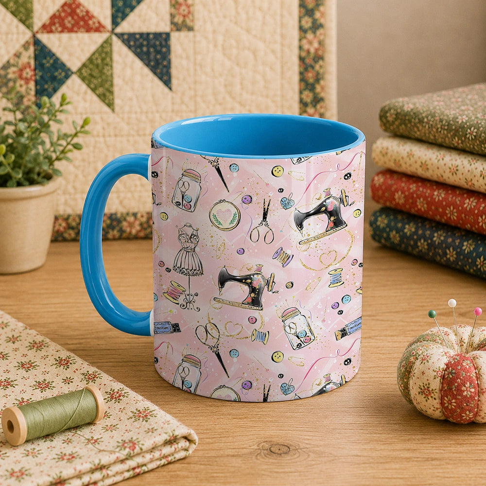 Sewing Tool Pink 11oz Mug