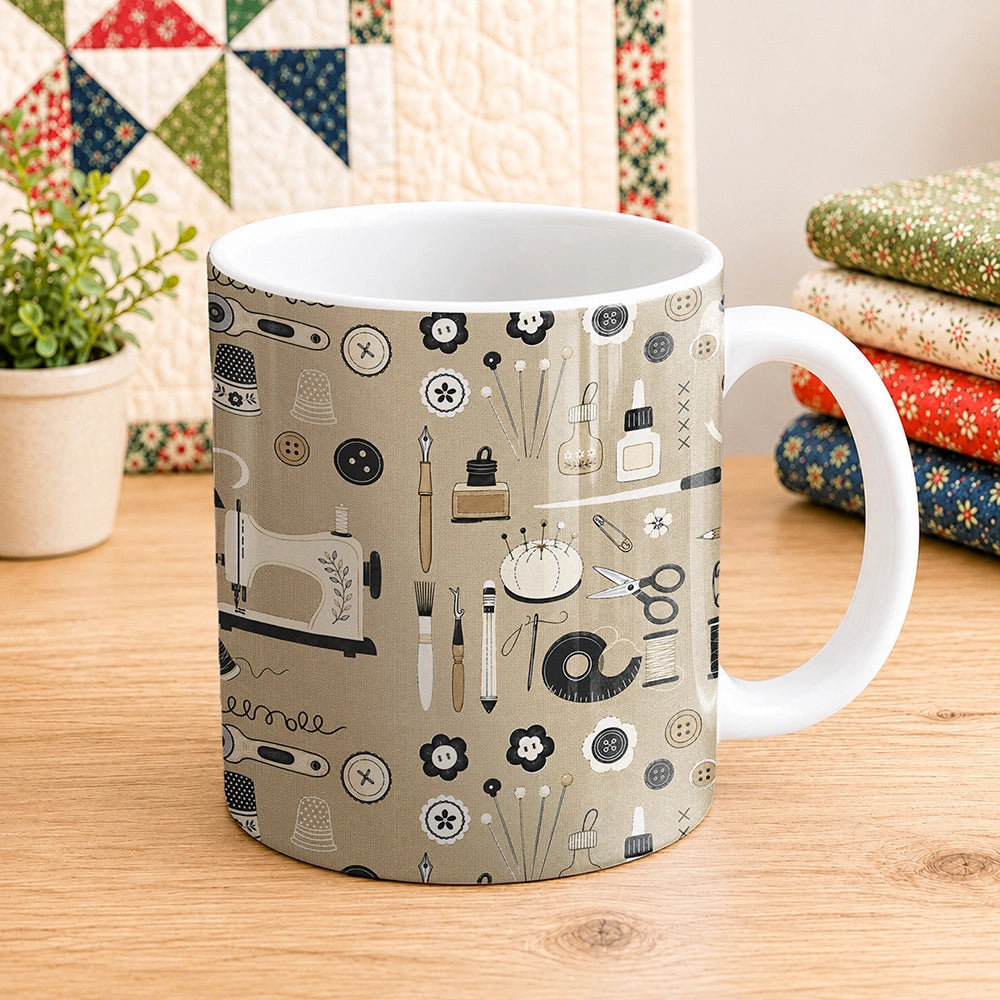 Sewing Tool Vintage 11oz Mug