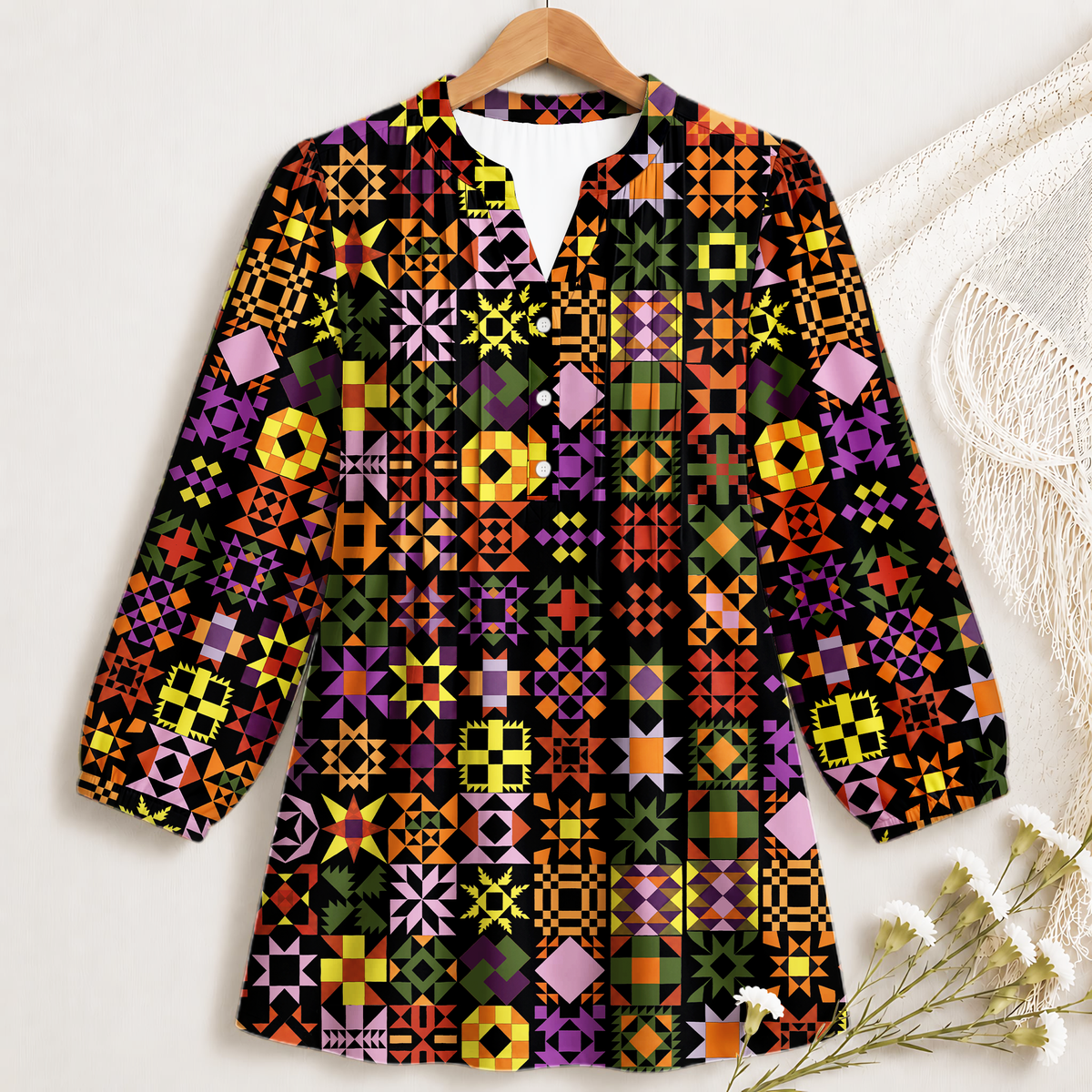 Spooky Patchwork Blouse