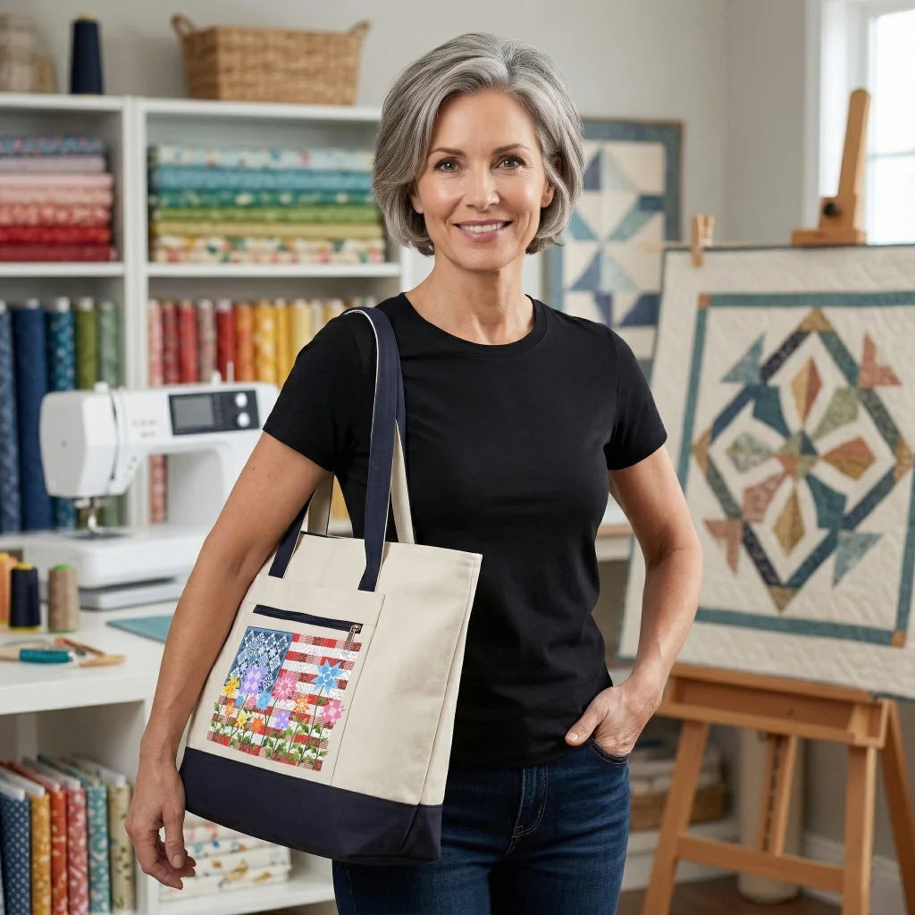 Stars, Stripes & Stitches Tote