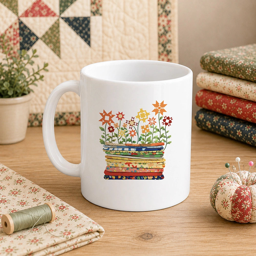 Where Quilts Bloom 11oz Mug