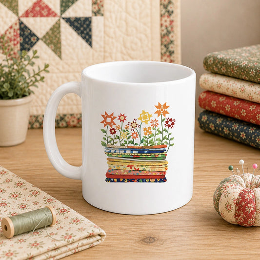 Where Quilts Bloom 11oz Mug