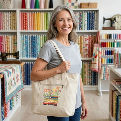 Where Quilts Bloom Tote