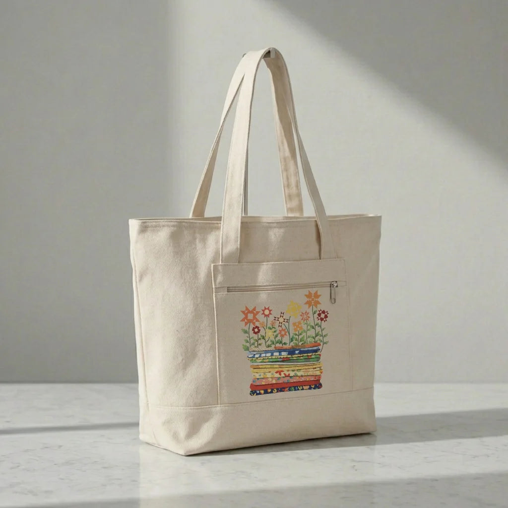 Where Quilts Bloom Tote