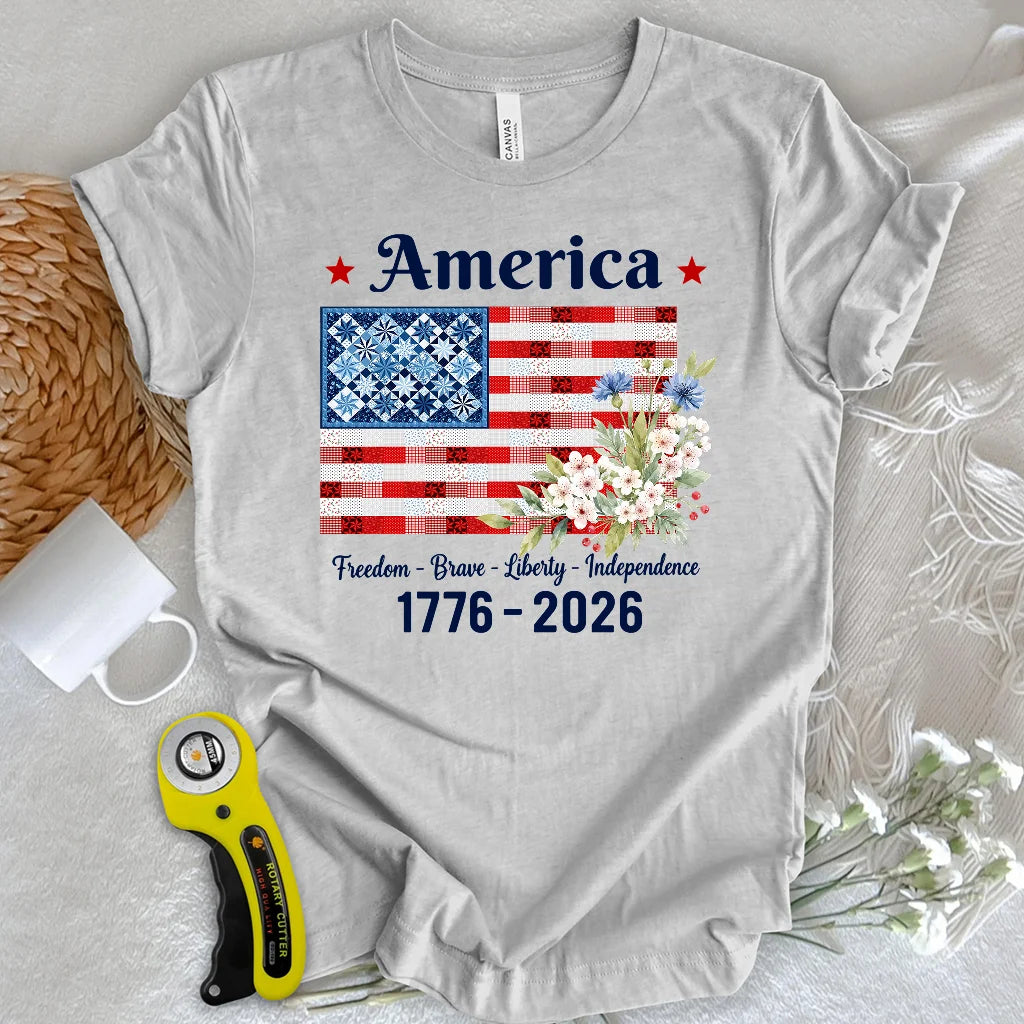 American Patchwork Bloom T-shirt