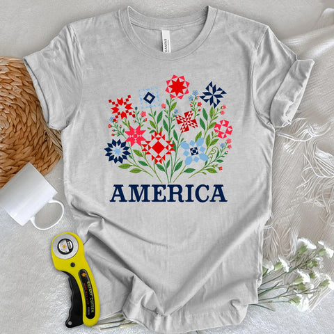 Maglietta Americana Quilt Blooms