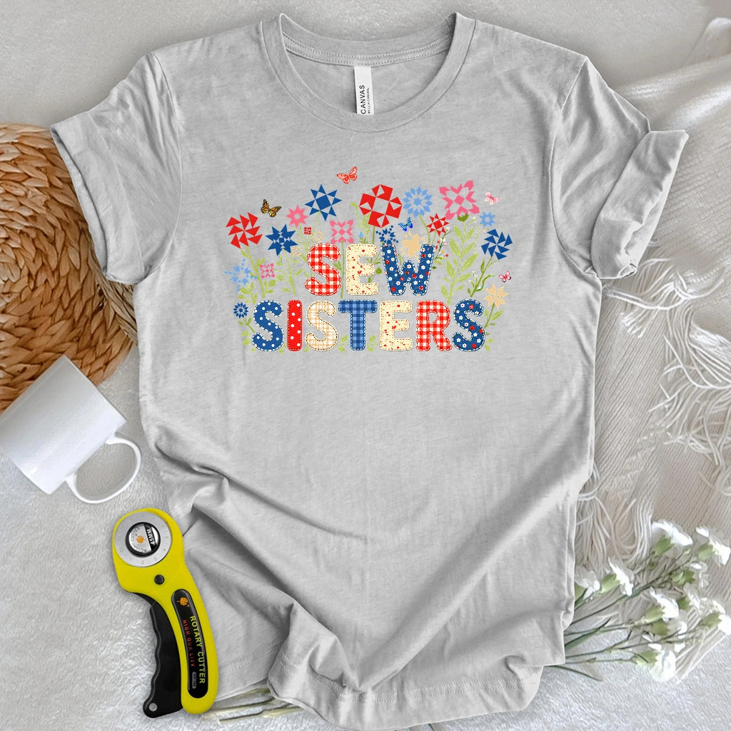 Appliqué Sew Sisters T-shirt