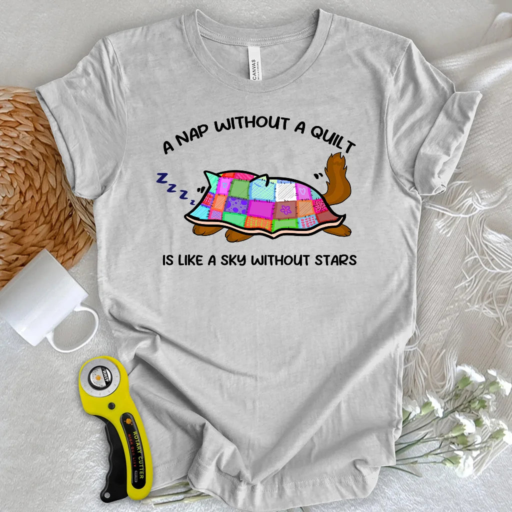 Gemütliches Patchwork Kätzchen T-Shirt