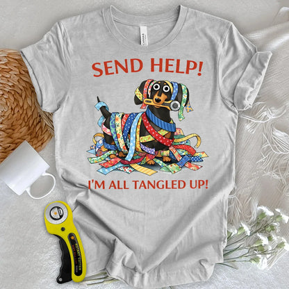 T-shirt à bande de tissu désordonnée