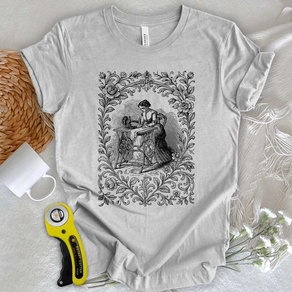 Floral Needlework T-shirt