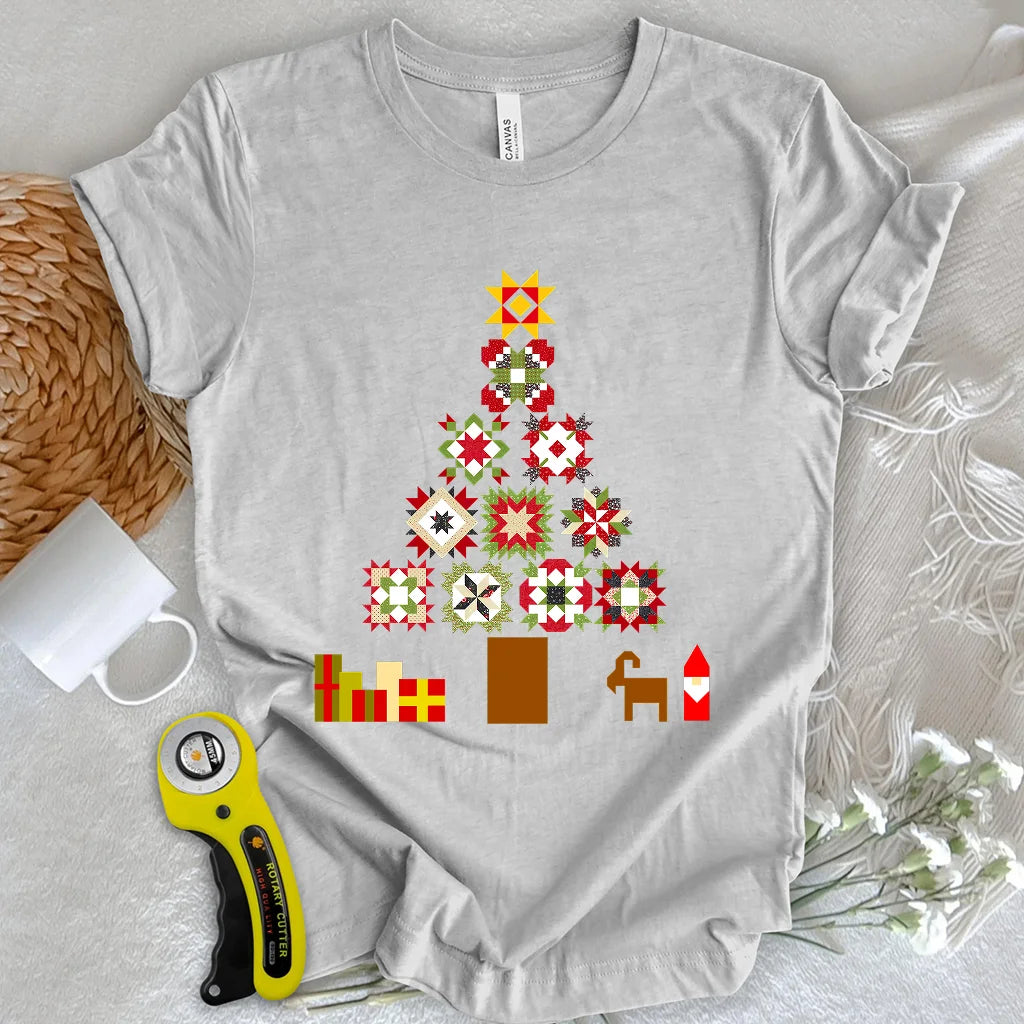 T-shirt Arbre de Noël patchwork