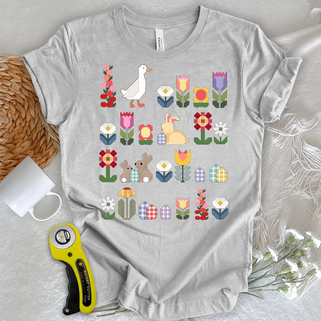 T-shirt Blooms Patchwork