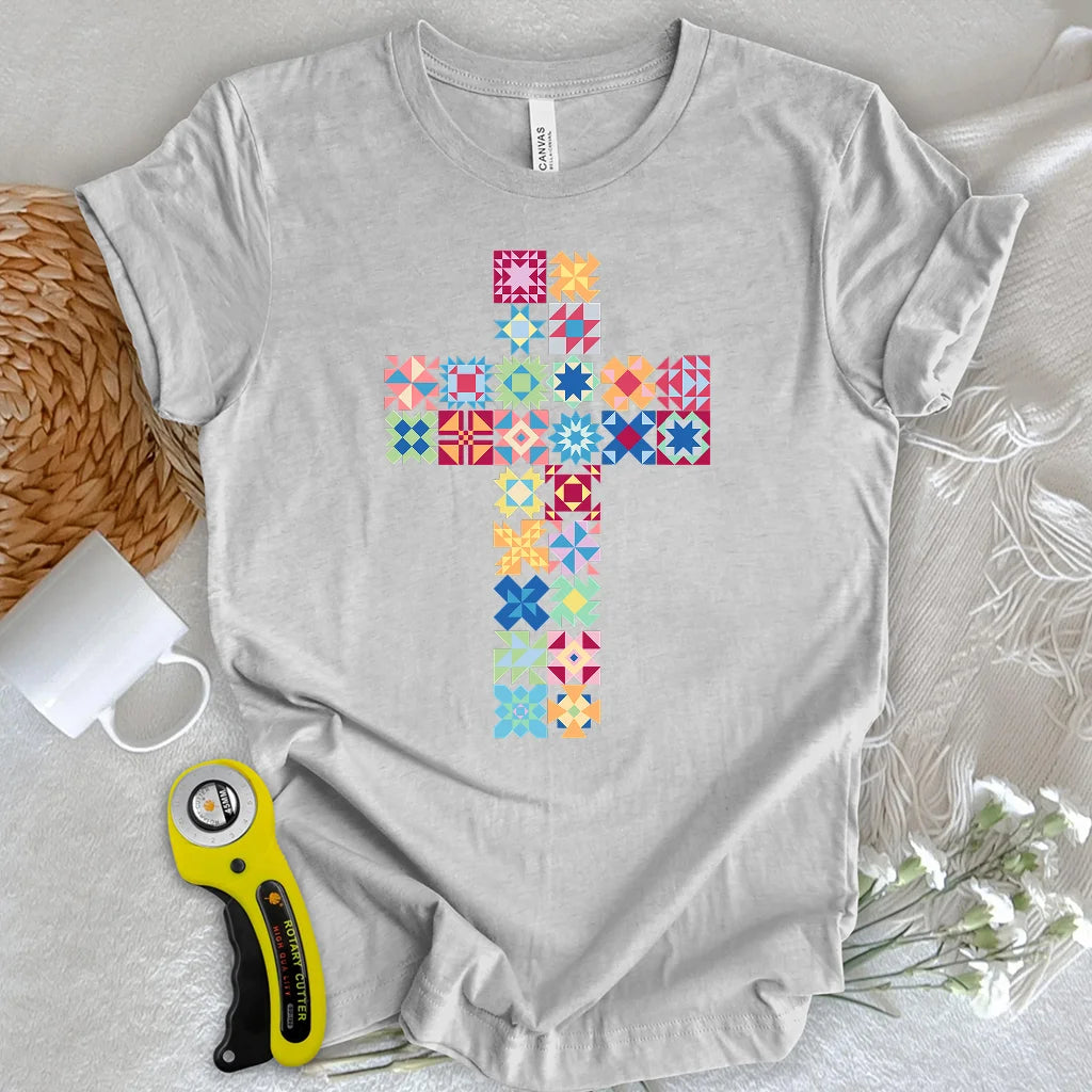 Patchwork Faith Cross T-shirt