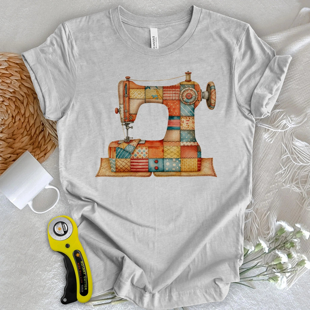 Patchwork Sewing Machine T-shirt