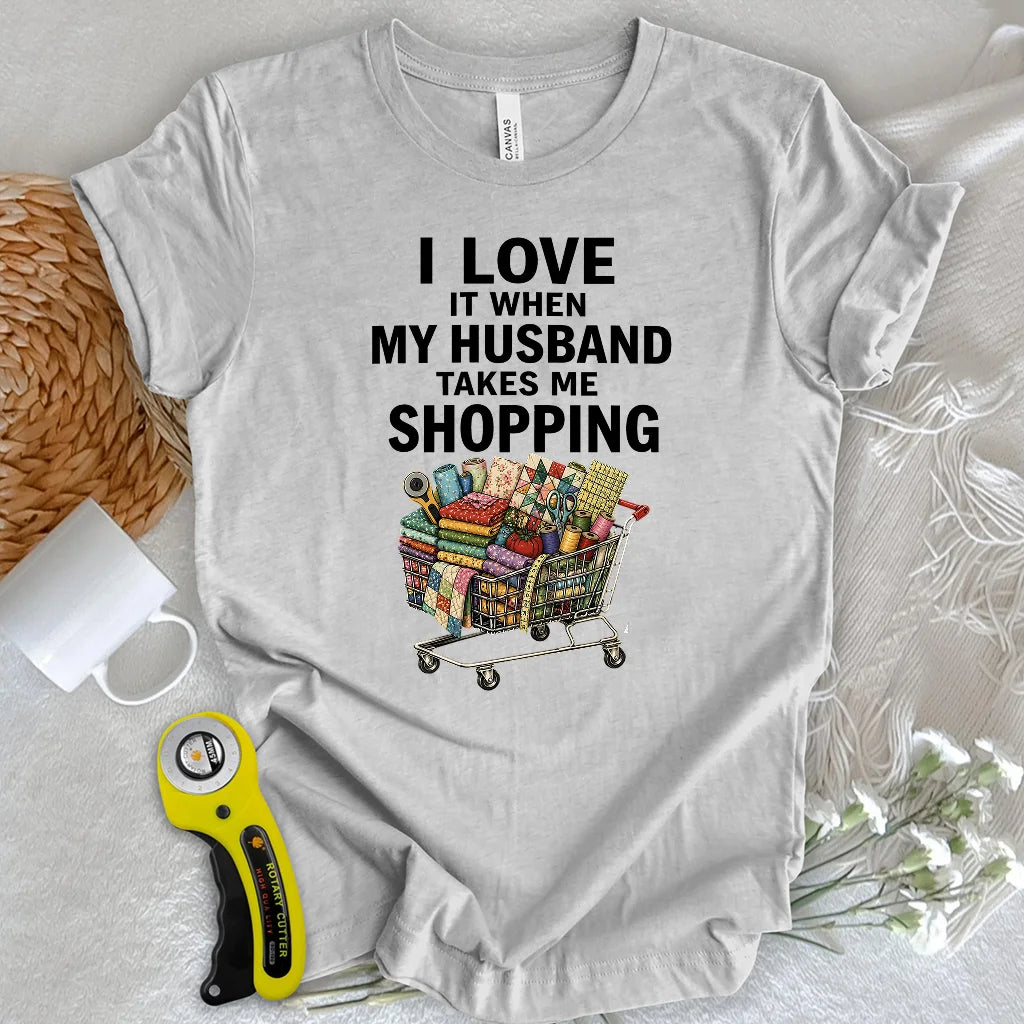 Powered by My Husband & Fabric T-shirt