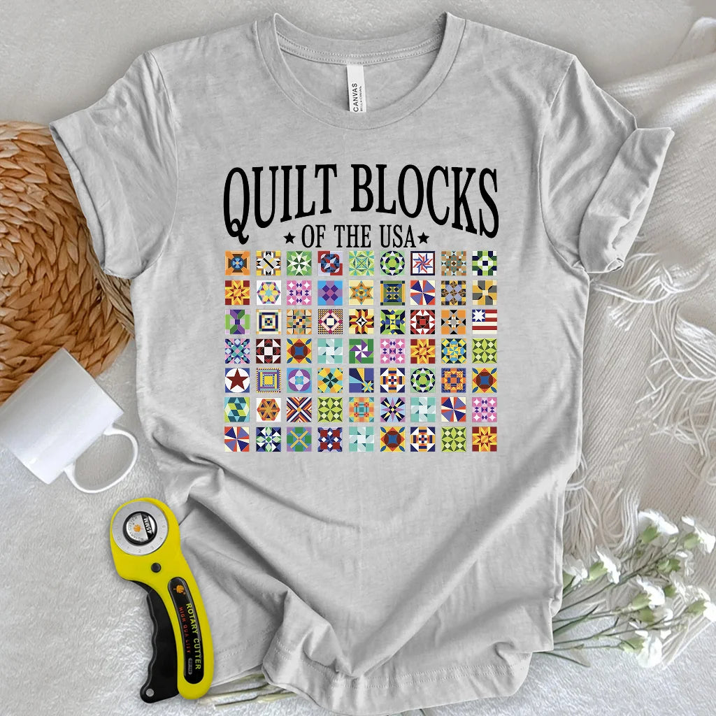 Quilt Blocks Of The USA T-shirt