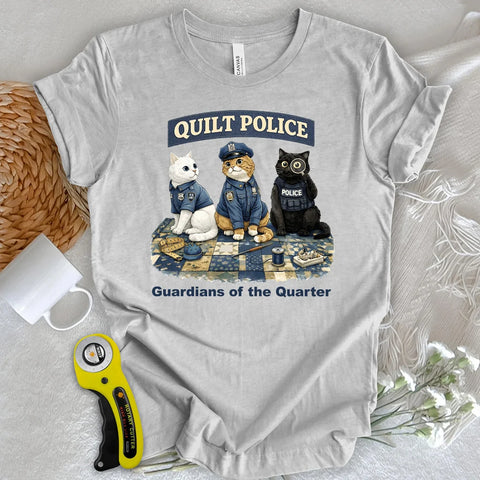 Maglietta Polizia del quilting